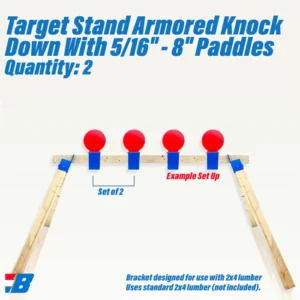 Bash Targets 2×4 Stand Set | Knock-Down 5/16″ Steel Base